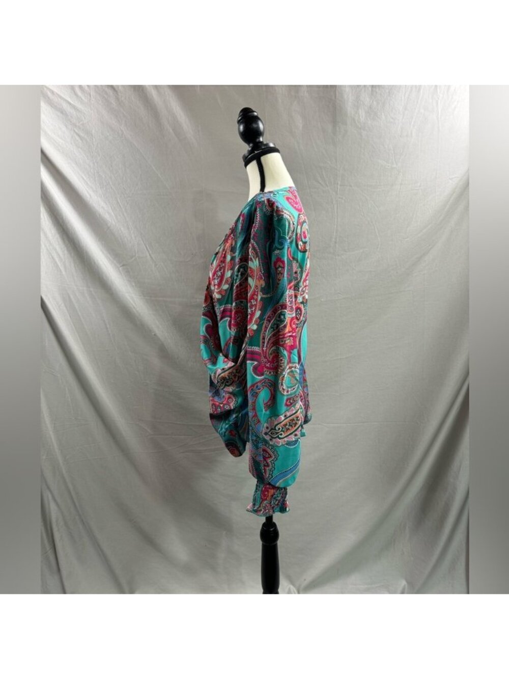 Paisley Print Flounce Sleeve Blouse - Picture 9 of 10